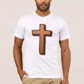 Bruin Religieus Kruis Mannen T-shirt (Voorkant)