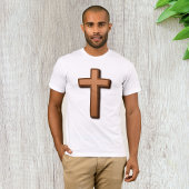 Bruin Religieus Kruis Mannen T-shirt