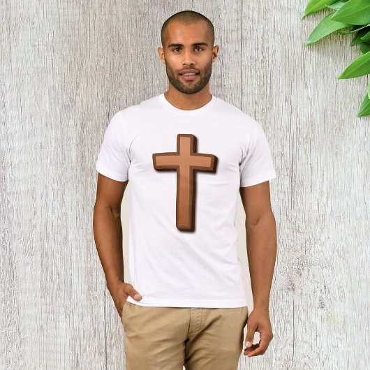 Bruin Religieus Kruis Mannen T-shirt