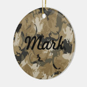 Bruin reptiel Camouflage Naam Ornament (Links)