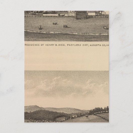 Bruin residentie, Augusta County Briefkaart (Voorkant)