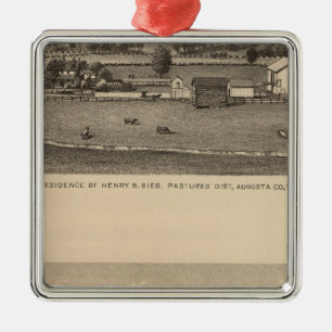 Bruin residentie, Augusta County Metalen Ornament