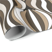 Bruin Retro Golfpatroon Cadeaupapier (Rol Hoek)