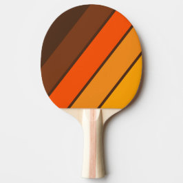 Bruin Retro Krachtig Gestreept Tafeltennisbatje