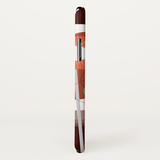 Bruin Retro Mod. bloeit het Leuke Hoesje van de (Achterkant / rechts)