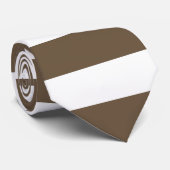 Bruin retrokleurig modern Stripes patroon Stropdas (Opgerold)