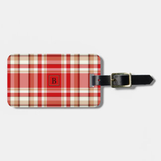 Bruin & Rode Geklede Bagage Label