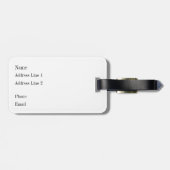 Bruin & Rode Geklede Bagage Label (Achterkant horizontaal)