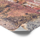 Bruin roestpatroon poster (Hoek)