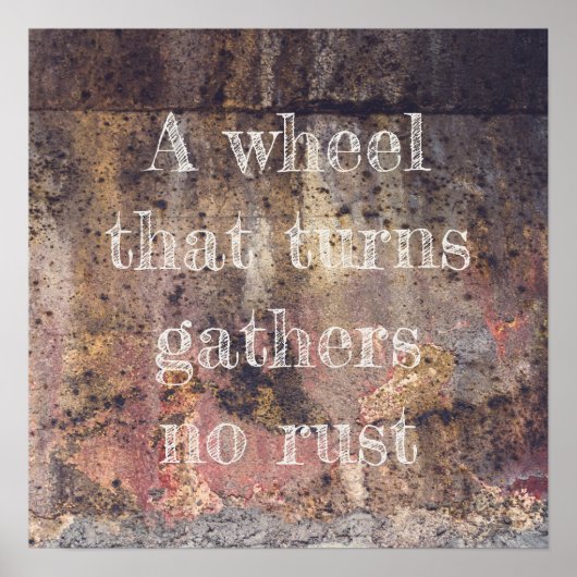 Bruin roestpatroon poster (Voorkant)