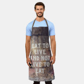 Bruin roestpatroon schort (Gedragen)