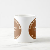 Bruin Rond Bedrijfsmerk op Mok (Center)