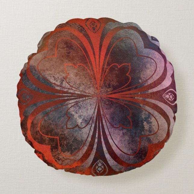 bruin rond kussen (Voorkant)