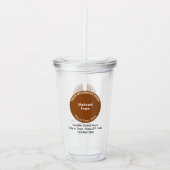 Bruin Rond Zakelijk Merk op Acryl Tumbler Acryl Drinkbeker (Voorkant)