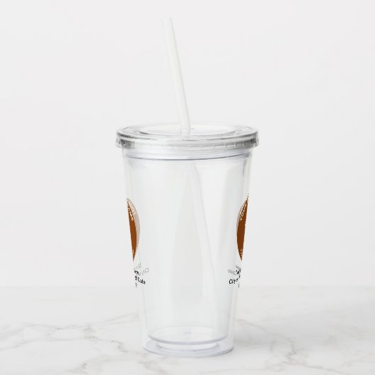 Bruin Rond Zakelijk Merk op Acryl Tumbler Acryl Drinkbeker (Links)