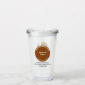 Bruin Rond Zakelijk Merk op Acryl Tumbler Acryl Drinkbeker (Achterkant)