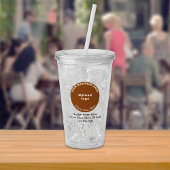 Bruin Rond Zakelijk Merk op Acryl Tumbler Acryl Drinkbeker