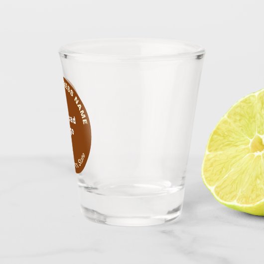Bruin Rond Zakelijk Merk op Schot Glas (Rechts)