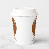 Bruin-ronde vormgeving bedrijfsmerk op papier papieren bekers (Links)