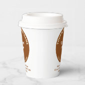 Bruin-ronde vormgeving bedrijfsmerk op papier papieren bekers (Rechts)
