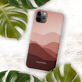 Bruin Rood Blush Perzik Sinaasappel Abstracte Kuns iPhone Hoesje