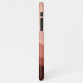 Bruin Rood Blush Perzik Sinaasappel Abstracte Kuns iPhone Hoesje (Linkerkant)