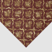 Bruin-Rood en bruin goudkleurige goudhaasjes Tissuepapier (Detail)