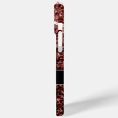 Bruin rood faux glitter fonkelt Monogram Case-Mate iPhone Case (Achterkant / Links)