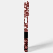 Bruin rood faux glitter fonkelt Monogram Case-Mate iPhone Case (Achterkant / Rechts)