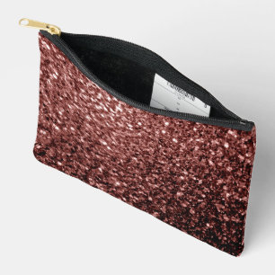 Bruin rood faux glitter schittert etui