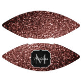 Bruin rood faux glitter sparkle Monogram naam American Football (Panelen)