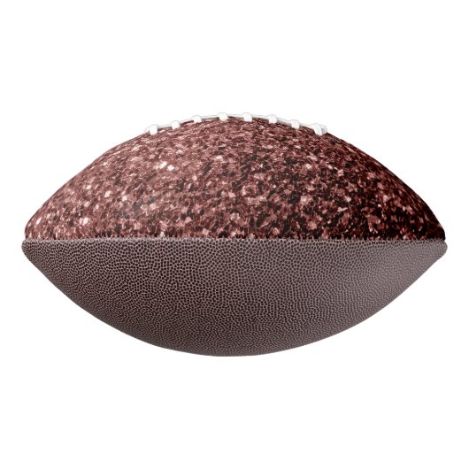 Bruin rood faux glitter sparkle Monogram naam American Football (Gedraaid 90)