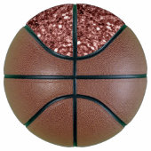 Bruin rood faux glitter sprankelt bling basketbal (Rechts)