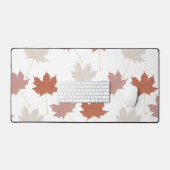 Bruin rood herfst bloemblaadjes Y2K patroon Bureaumat (Keyboard & Muis)