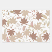 Bruin rood herfst bloemblaadjes Y2K patroon Inpakpapier Vel (Voorkant 3)
