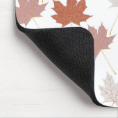 Bruin rood herfst bloemblaadjes Y2K patroon Muismat (Hoek)