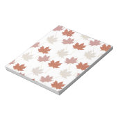 Bruin rood herfst bloemblaadjes Y2K patroon Notitieblok (Linkerzijde)