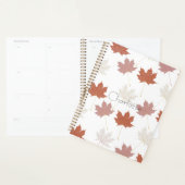 Bruin rood herfst bloemblaadjes Y2K patroon Planner (Display)