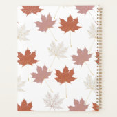 Bruin rood herfst bloemblaadjes Y2K patroon Planner (Achterkant)