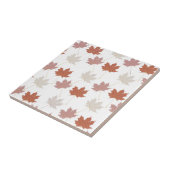 Bruin rood herfst bloemblaadjes Y2K patroon Tegeltje (Zijkant)