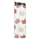 Bruin rood herfst bloemblaadjes Y2K patroon Thermosbeker (Geroteerd rechts)