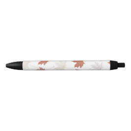 Bruin rood herfst bloemblaadjes Y2K patroon Zwarte Inkt Pen