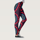 Bruin, rood Mandala Legging (Rechts)
