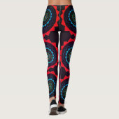 Bruin, rood Mandala Legging (Achterkant)