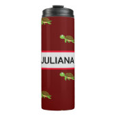 Bruin Rood Moderne Schildpad Tumbler Thermosbeker (Voorkant)