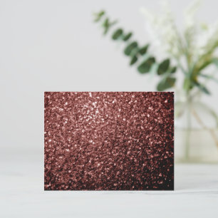 Bruin Rood nep Glitter glinstert Briefkaart