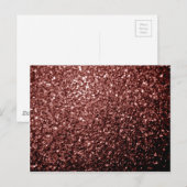 Bruin Rood nep Glitter glinstert Briefkaart (Voorkant / Achterkant)