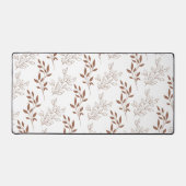 Bruin rood retro  bladpatroon bureaumat (Voorkant)