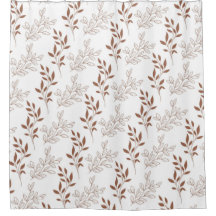 Bruin rood retro  bladpatroon