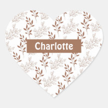 Bruin rood retro  bladpatroon